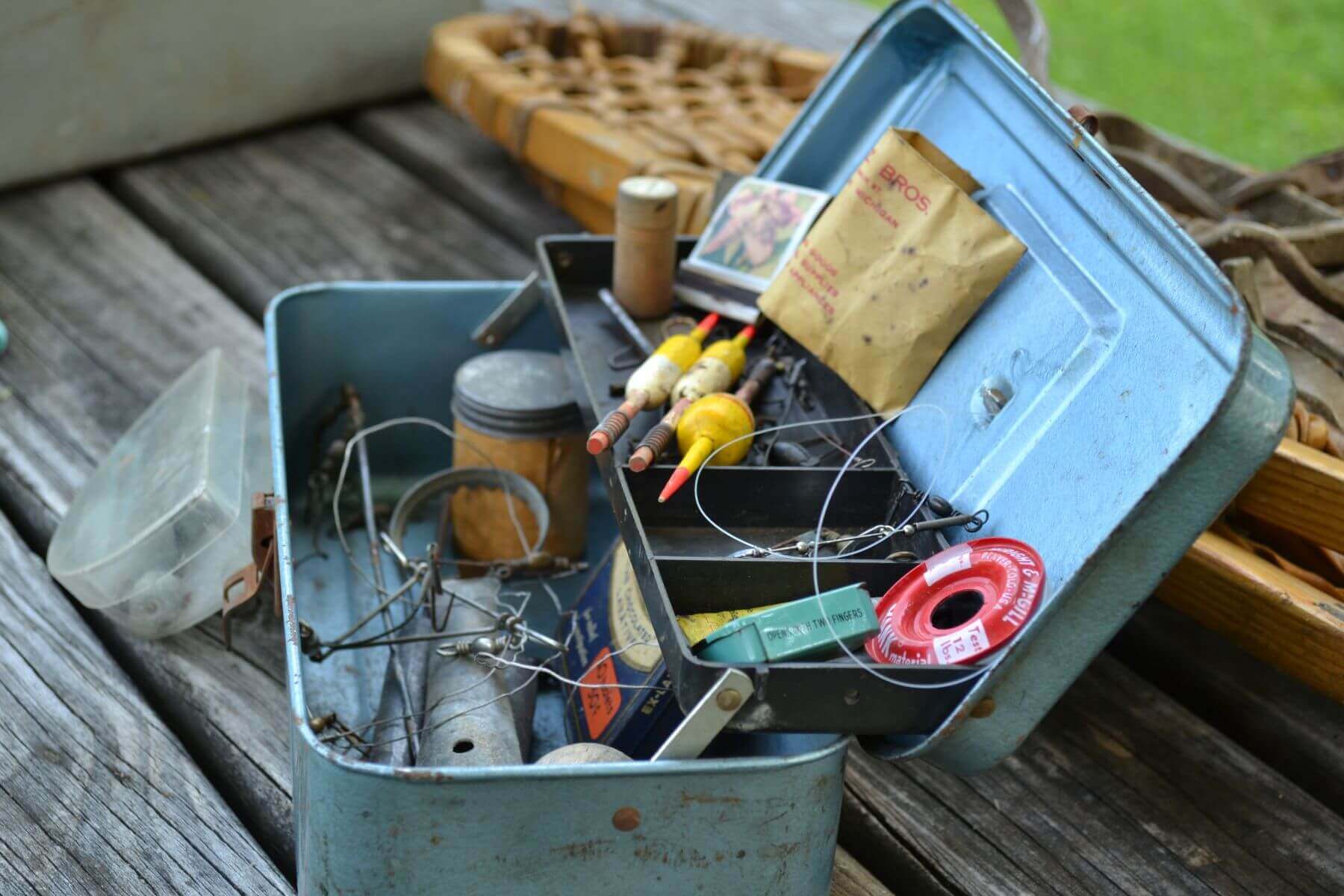 old fishing tackle box